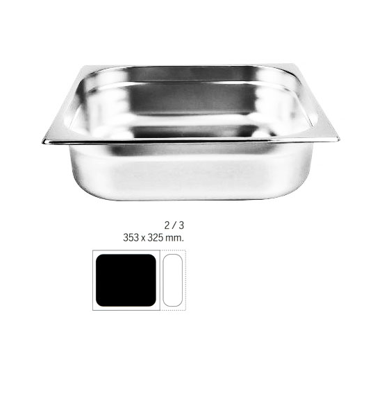 Stainless Steel 2/3 Gastronorm Container