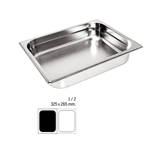 Stainless Steel 1/2 Gastronorm Container