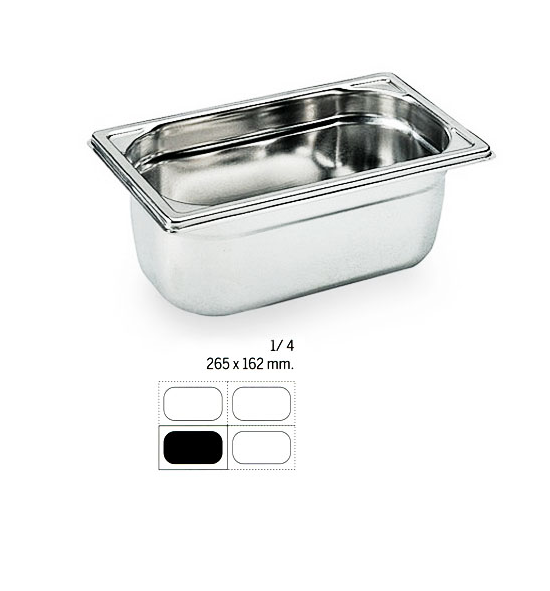 Stainless Steel 1/4 Gastronorm Container