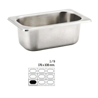 Stainless Steel 1/9 Gastronorm Container