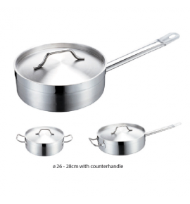 Stainless Steel Sauce Pan with Sandwich Bottom and Lid