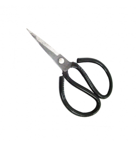 Black Steel Scissor with Rubber Handle