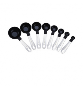Plastic Measuring Spoon Set with Metal Handle (1Sets x 8pcs)