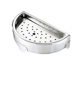 Stainless Steel Half Round Ice Display Stand with Drain Shelf