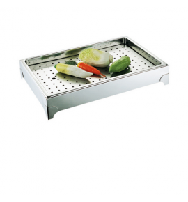 Stainless Steel Full Size Ice Display Stand with Drain Shelf