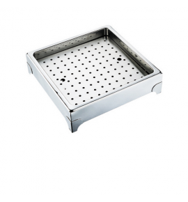 Stainless Steel 2/3 Size Ice Display Stand with Drain Shelf