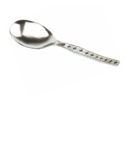 Stainless Steel Economy Serving Spoon with Patterned Handle