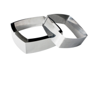 Stainless Steel Convex Square Dessert Ring