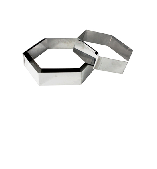 Stainless Steel Hexagonal Dessert Ring