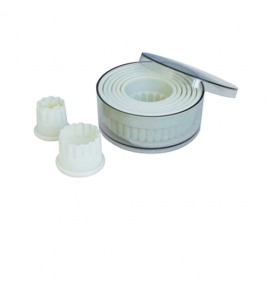 Plastic Fluted Round Pastry Cutter Set