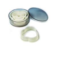Plastic Fluted 3 Leave Clover Pastry Cutter Set