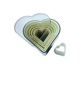 Plastic Plain Heart Shape Pastry Cutter Set