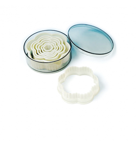 Plastic Fluted Clover Pastry Cutter Set