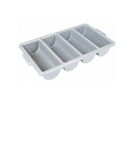 Plastic 4 Compartment Cutlery Container
