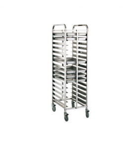 Stainless Steel Upright Bun Pan Trolley for - Single 60 x 40cm Pans