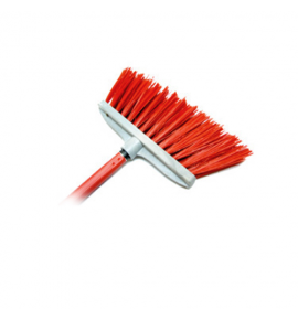 Plastic Broom with Metal Hdl