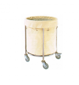 Cylindrical Soiled Linen Trolley