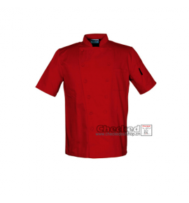 Short Sleeve Basic Chef Coat (Red)