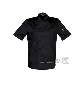 Short Sleeve Basic Chef Coat (Black)