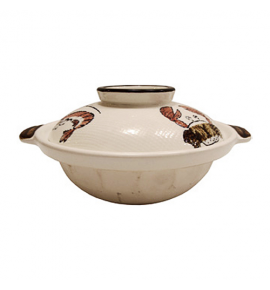 Shallow Japanese Claypot with Cover