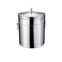 Stainless Steel Insulated Ice Bucket with Lid and Ring Handles