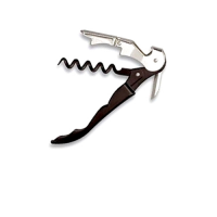 Stainless Steel Plastic Grip Waiter's Corkscrew with Straight Blade and Bottle Opener