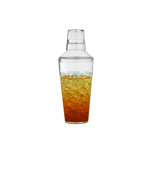 Polycarbonate Boston Shaker with Cover and Recipe Prints