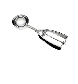 Stainless Steel Ice Cream Scoop with Rubber Grip Handle