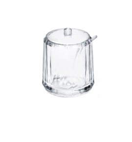 Acrylic Condiment Jar with Lid and Spoon