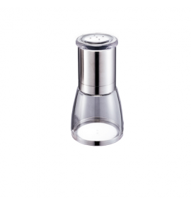 Stainless Steel Pepper Shaker with Flat Acrylic Top