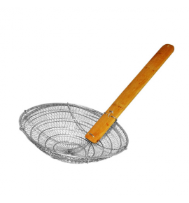 Iron Chinese Strainer with Bamboo Handle