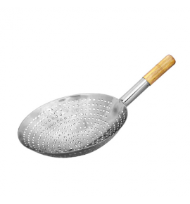 Stainless Steel Skimmer with Wooden Handle