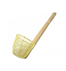 Upright Copper Noodle Strainer with Bamboo Handle