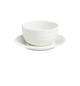 Imperial White Bowl with Saucer