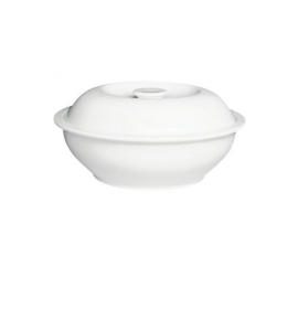 Imperial White Sharksfin Casserole with Lid