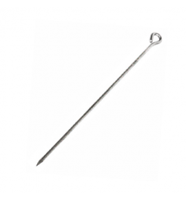 Stainless Steel BBQ Meat Skewer with Ring Handle