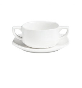 Square Coupe Soup Cup & Saucer