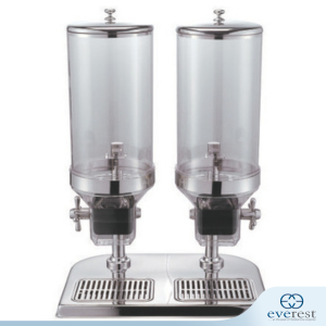 STAINLESS STEEL DOUBLE TANK CEREAL DISPENSER