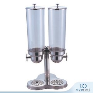 STAINLESS STEEL DOUBLE TANK CEREAL DISPENSER