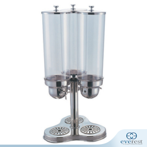 STAINLESS STEEL DELUXE TRIPLE TANK CEREAL DISPENSER