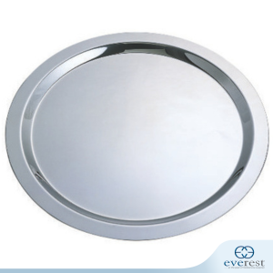 STAINLESS STEEL ROUND DISPLAY PLATTER
