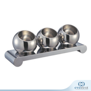 STAINLESS STEEL TRIPLE BOWL CONDIMENT BAR