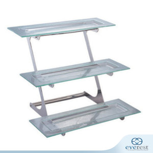 3 TIER GLASS PLATTER