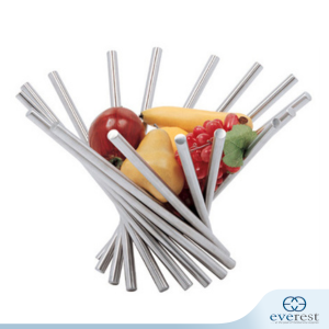 STAINLESS STEEL SPIRAL FRUIT DISPLAY BASKET